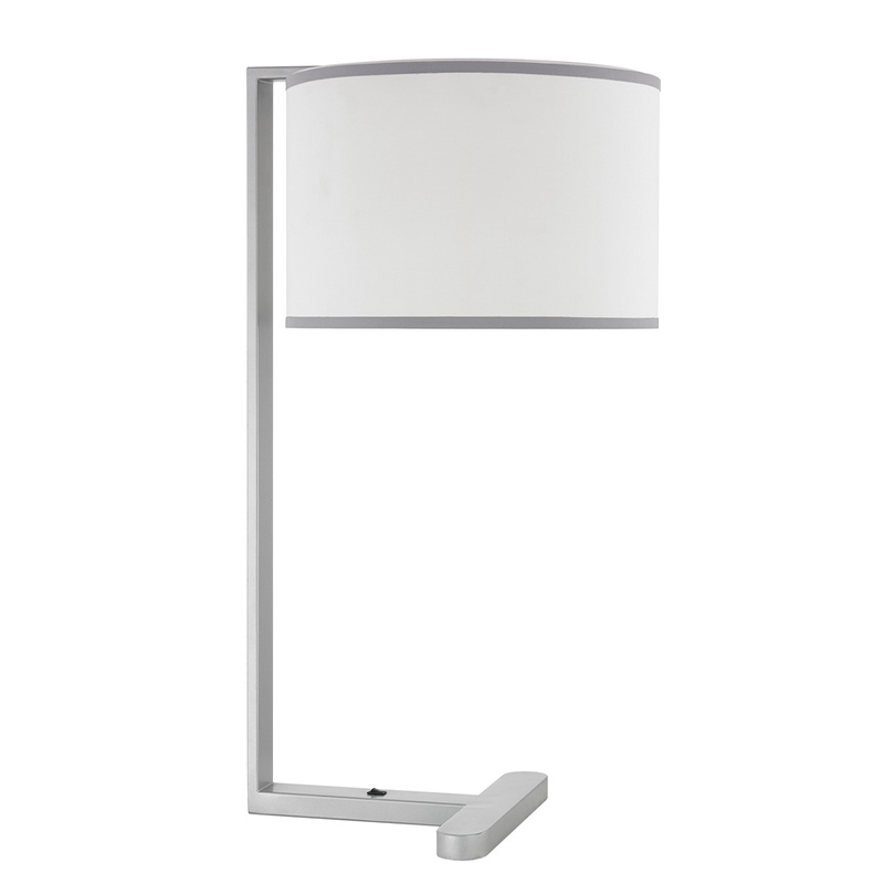 Lámpara de mesa de mesita denoche de metal de estilo simple con un mini interruptor de balancín en la habitación